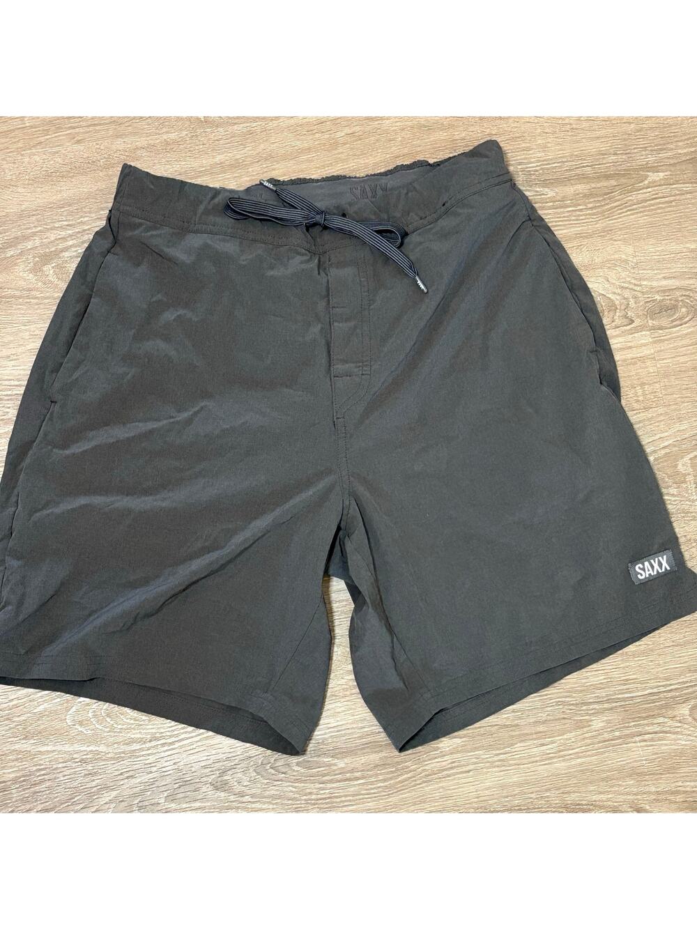 SAXX Sport 2 Life 2N1 Shorts Mens Medium Black Lined Athletic 7" Inseam
